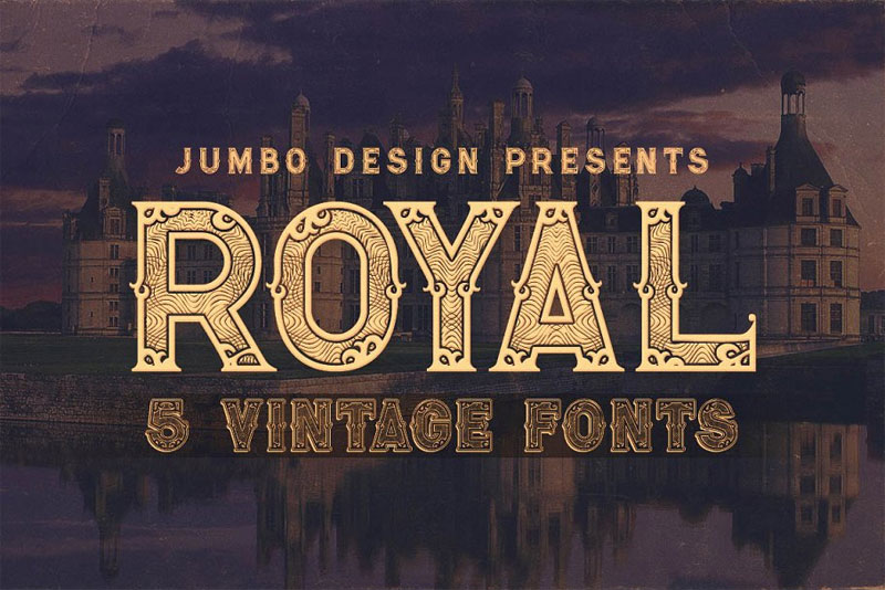 royal vintage style 70s font