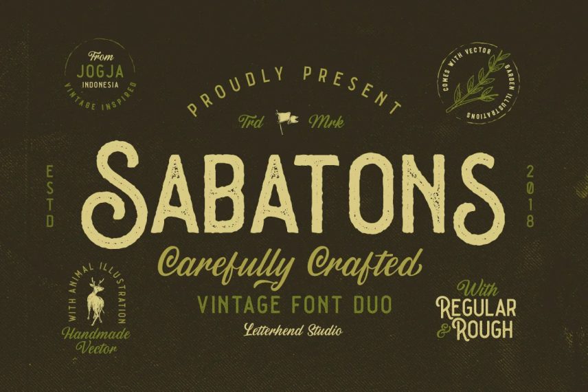 Sabatons Vintage Font Duo
