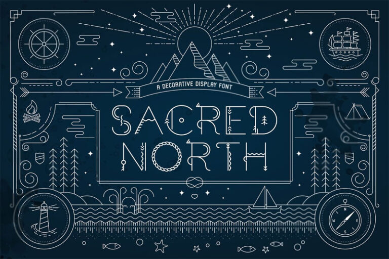 50 Best Tribal Fonts FREE Premium 2024 Hyperpix   Sacred North Display Tribal Font 768x512 