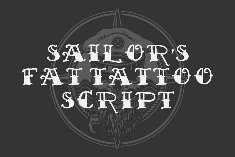 sailor's fat tattoo script nautical font