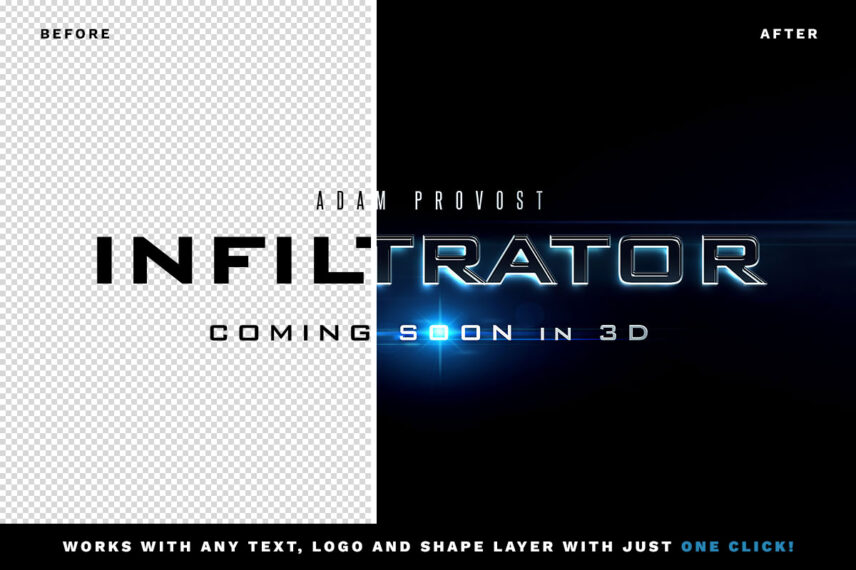 Spy Movie Text Effect Before After