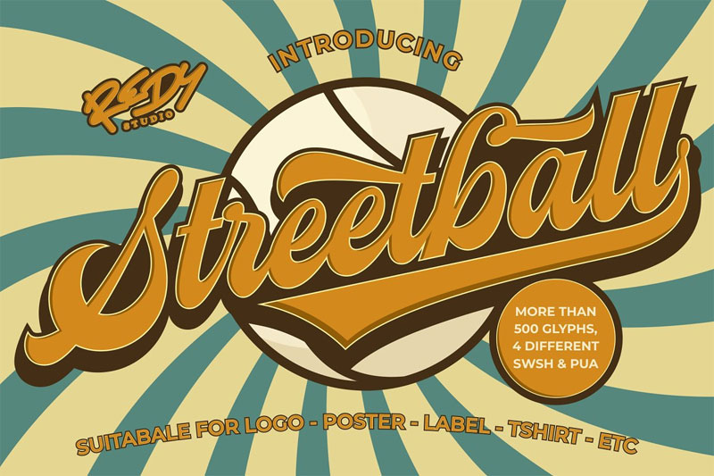 streetball baseball font