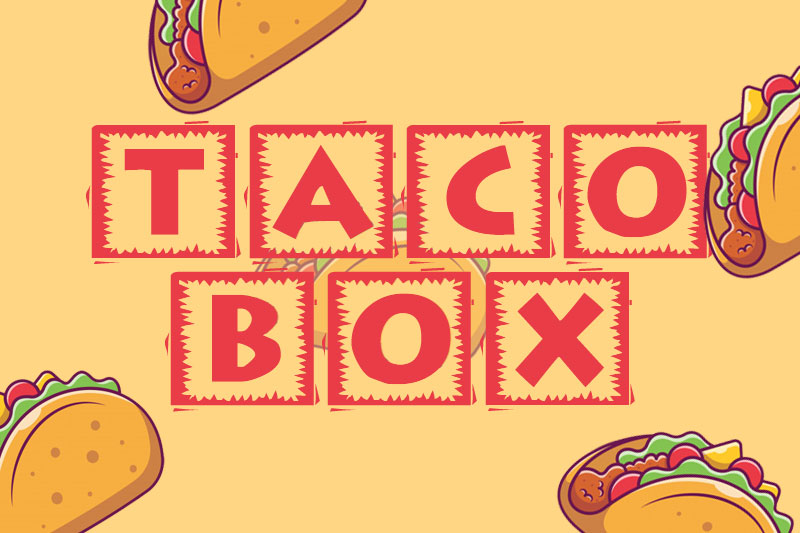 taco box mexican font