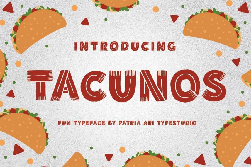 Tacunos Food Display Mexican Font