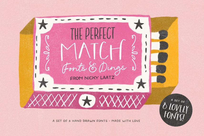 The Perfect Match Fonts and Dings birthday font