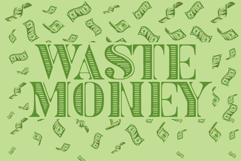 waste money font