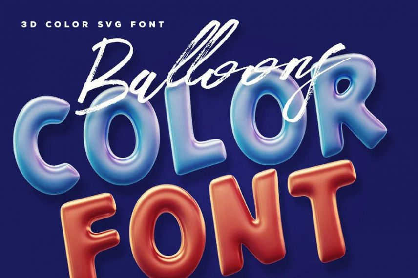 Balloons 3D Color SVG font