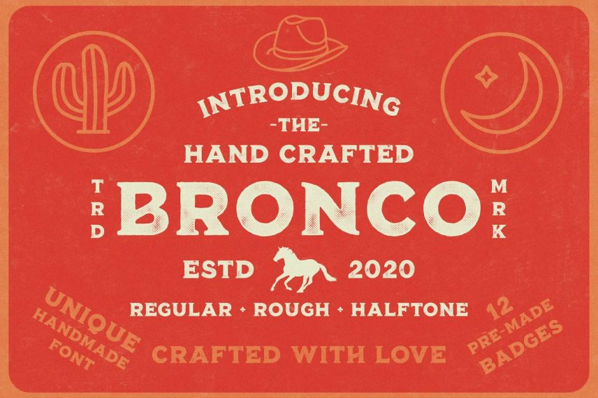 Bronco Hand Crafted Native American Font