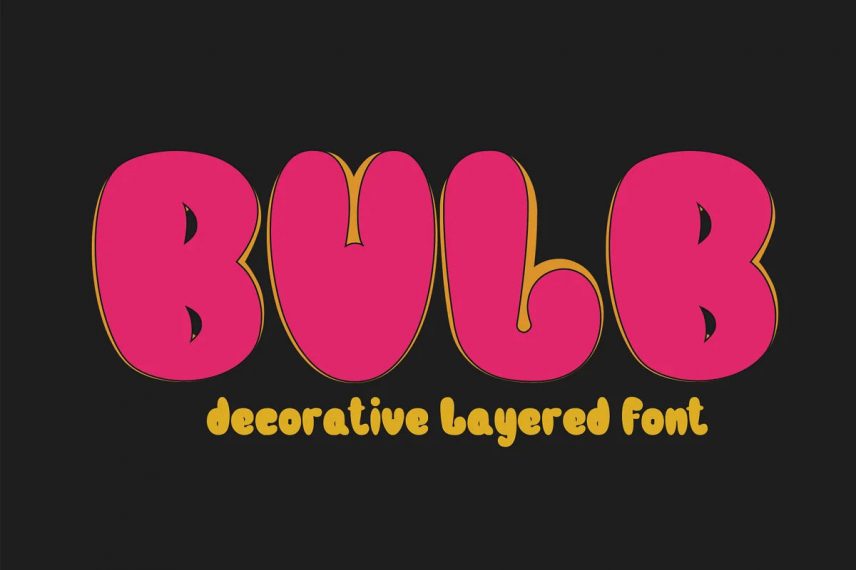 Bulb Layered balloon font