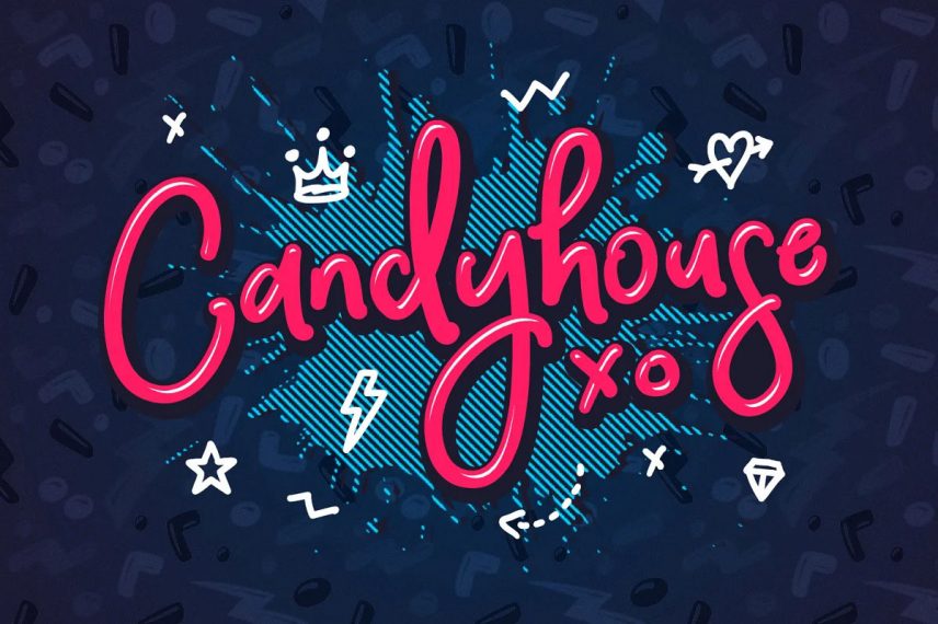 Candyhouse balloon font