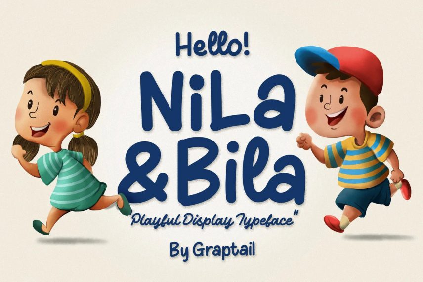 Hello! Nila Bila kindergarten Typeface