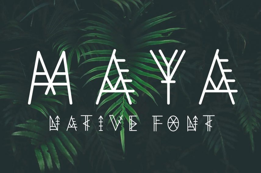 Maya Geometric Native American Font