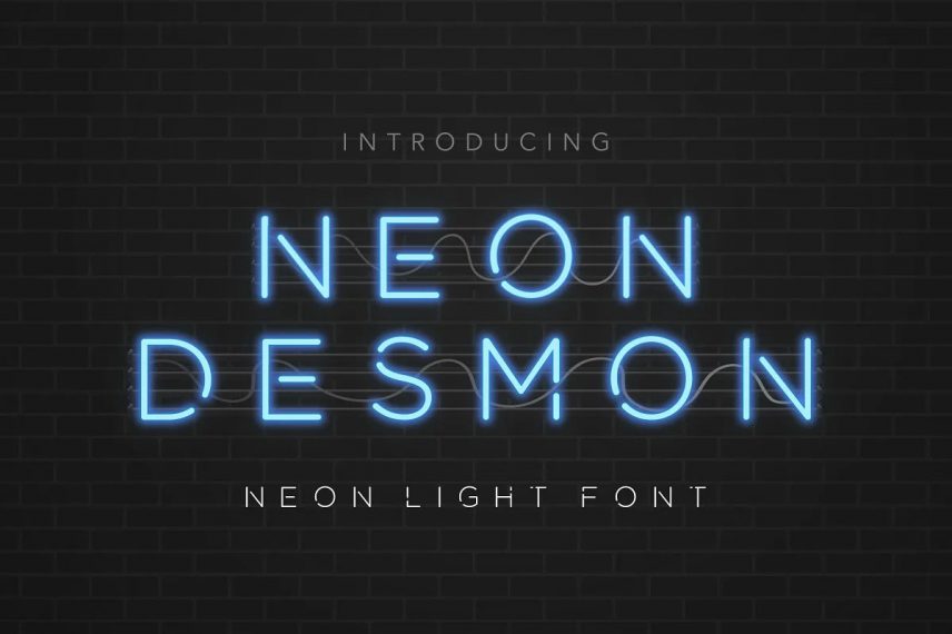 Neon Desmon Neon Light Font