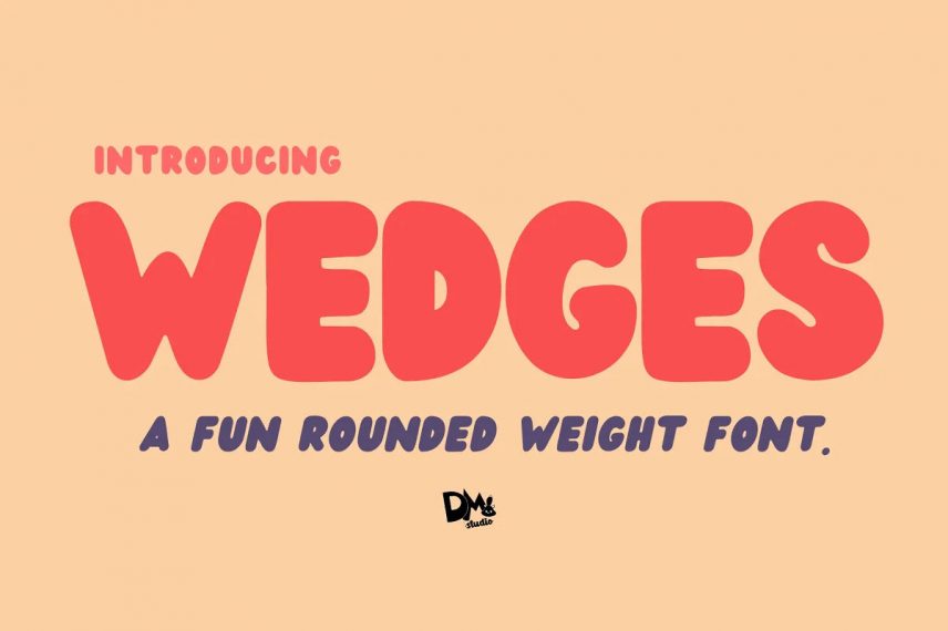 Wedges Rounded balloon font