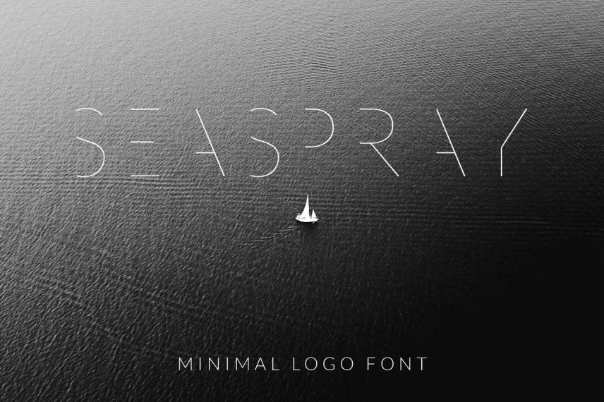 SEA SPRAY minimal logo architectural font
