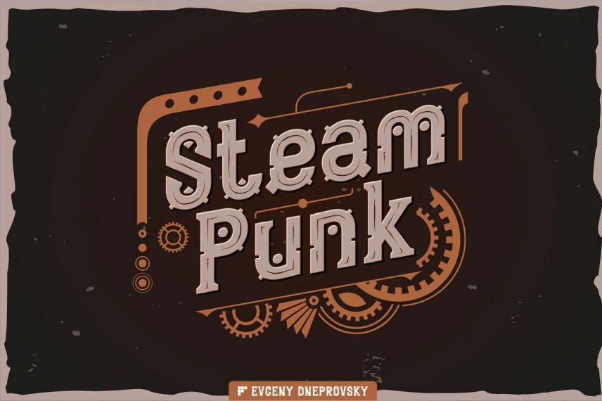 Steampunk by Fractal Font Factory