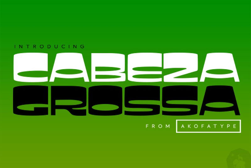 akofa type cabeza grossa african font