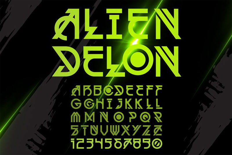 alien delon space font