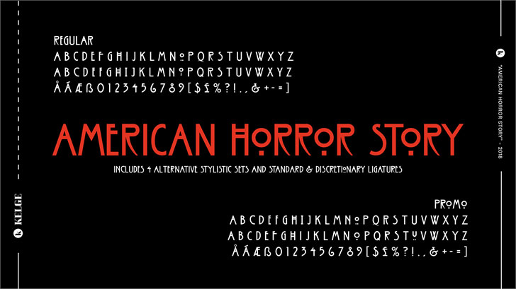 american horror story art deco font
