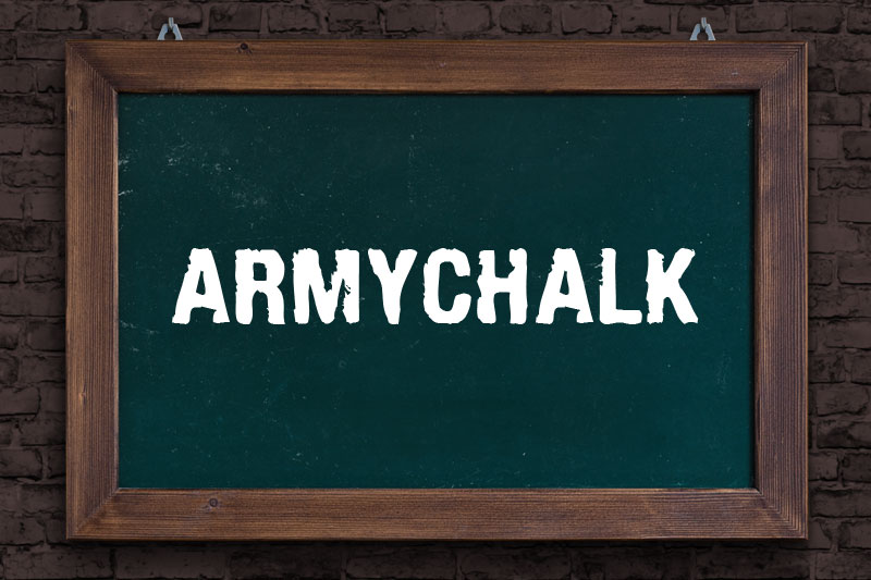 armychalk chalkboard font