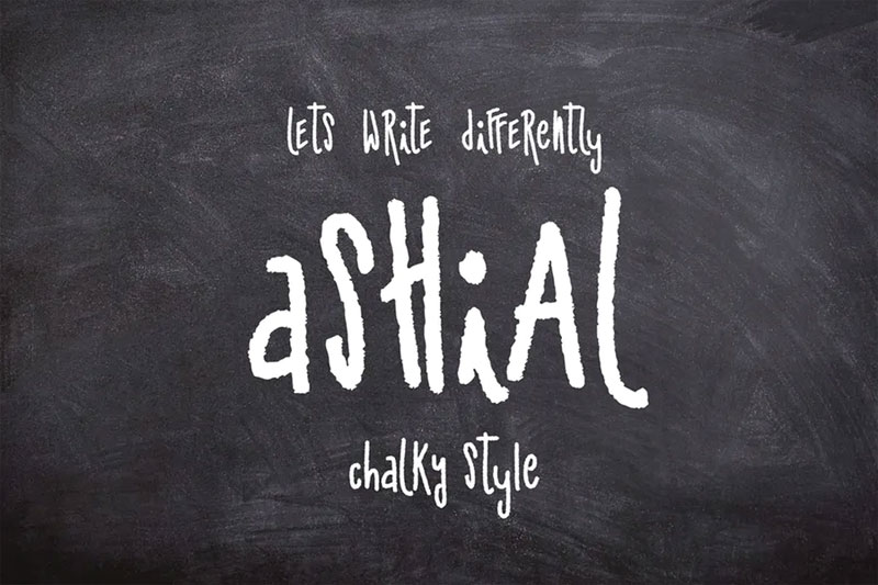 ashial chalky style chalkboard font