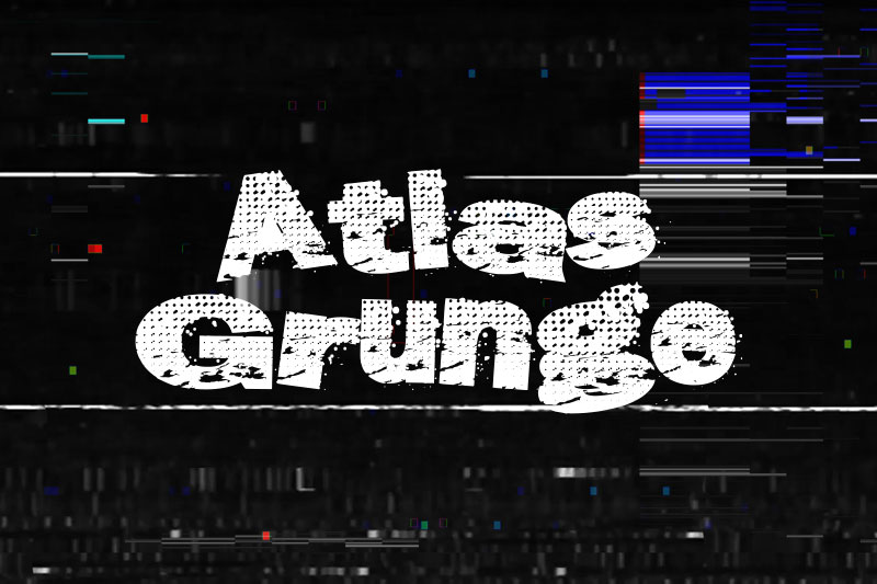 atlas grunge glitch font