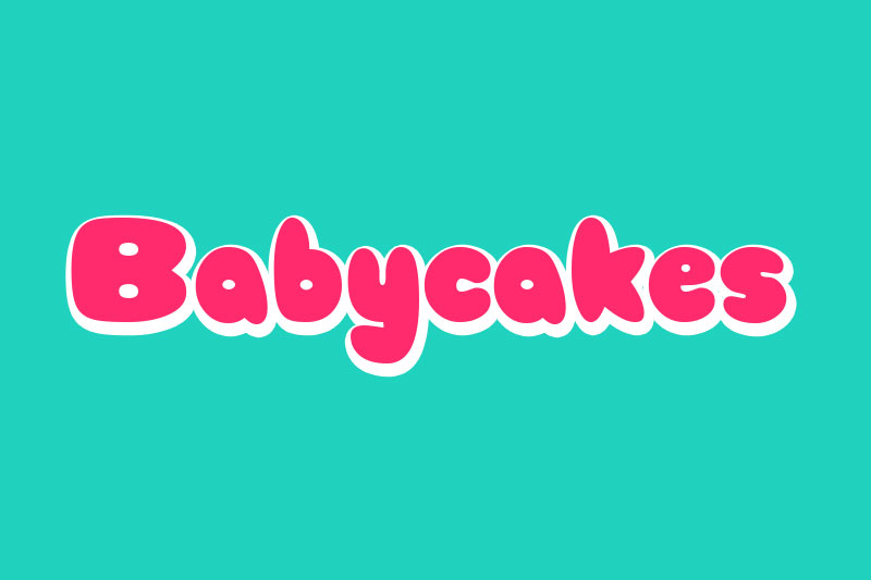 babycakes balloon font