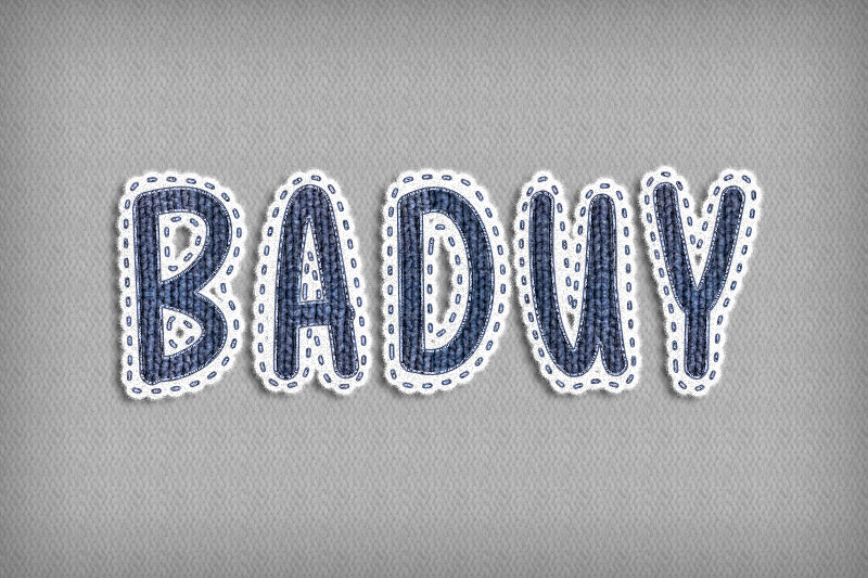 baduy embroidery font