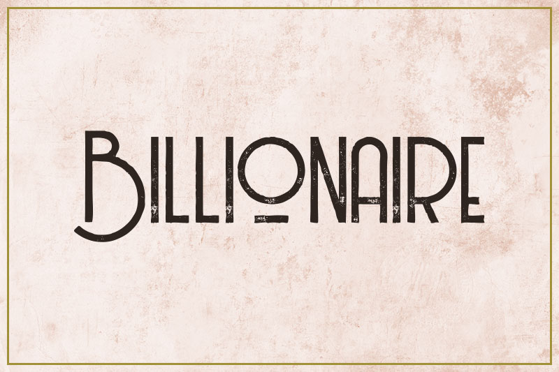 billionaire 70s font