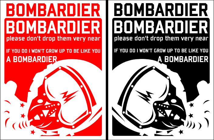 bombardier military font