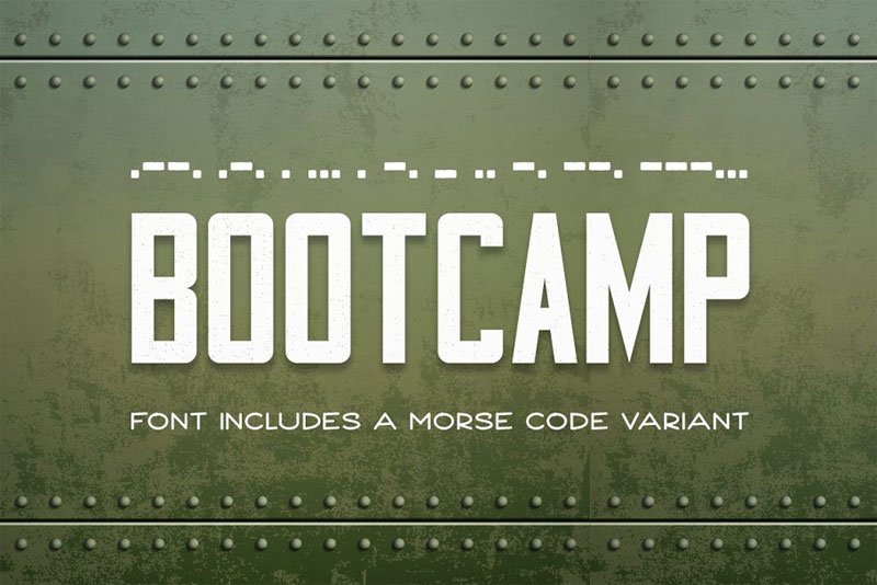 bootcamp military font