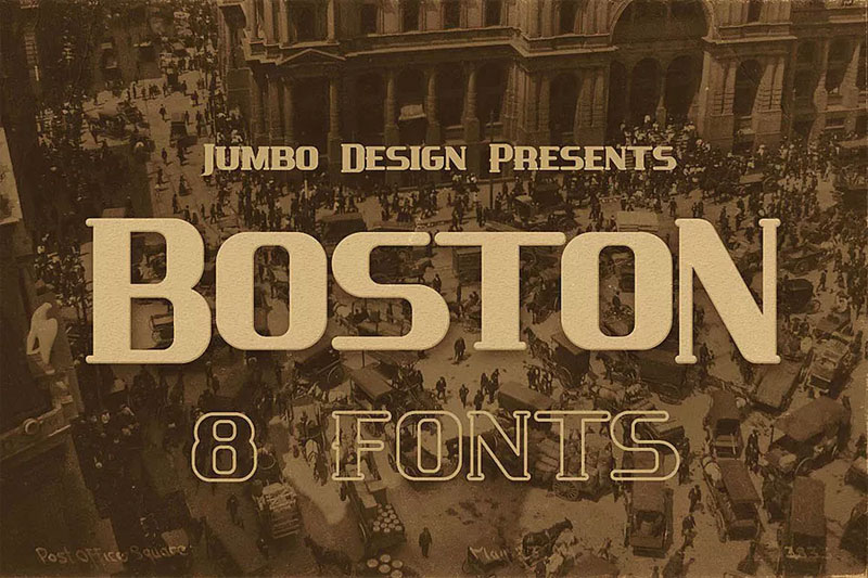 boston 70s font