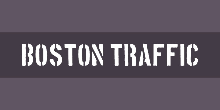 boston traffic industrial font