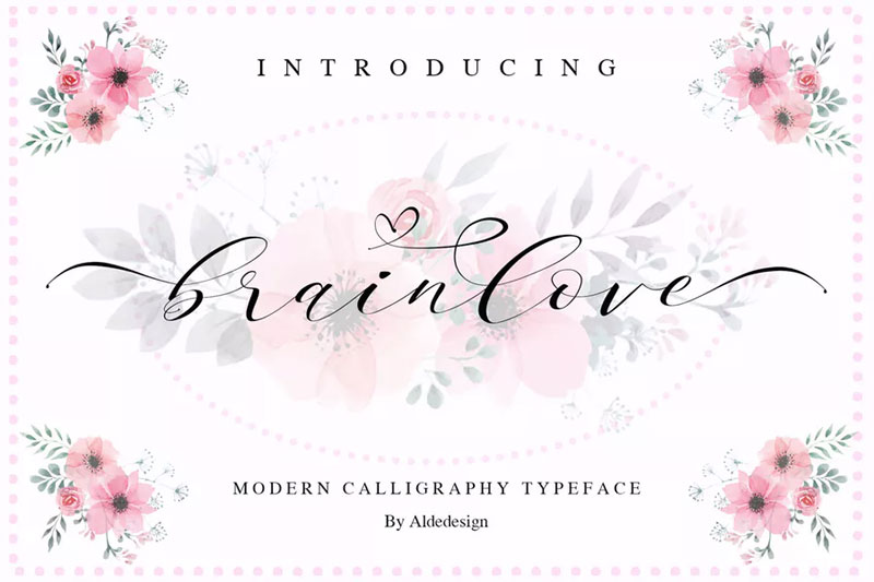 brainlove embroidery font
