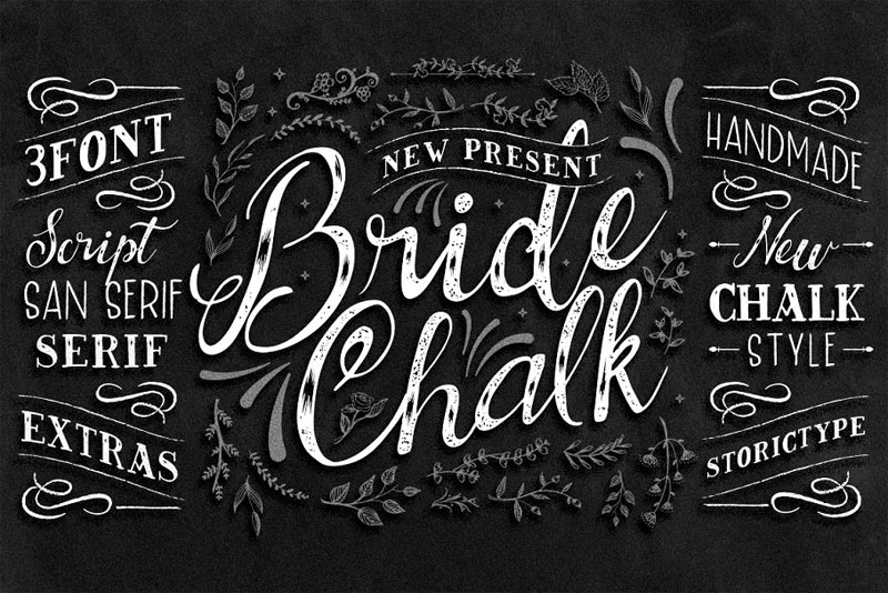 bridechalk typeface chalkboard font