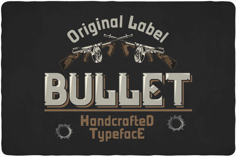 bullet typeface military font
