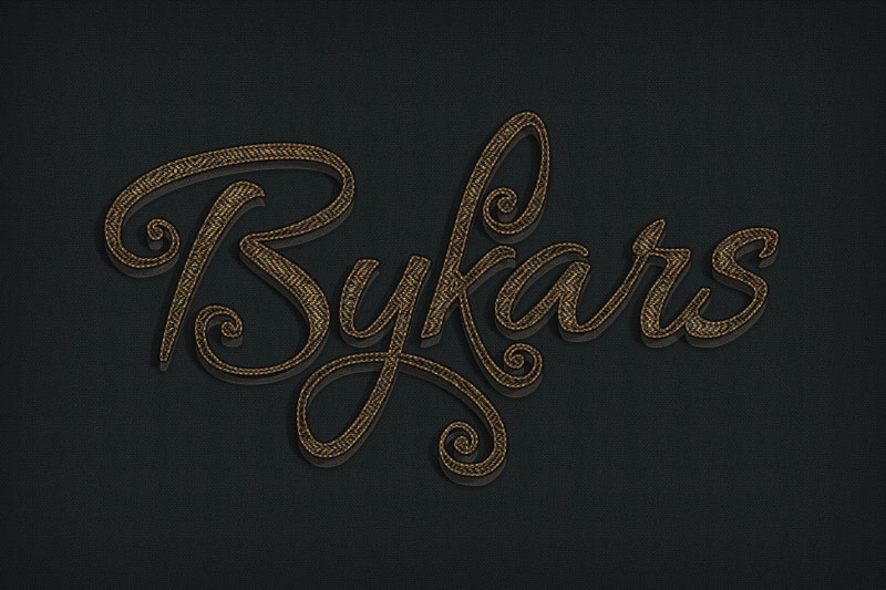 bykars embroidery font