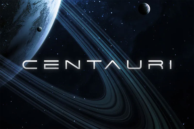 centauri futuristic space font