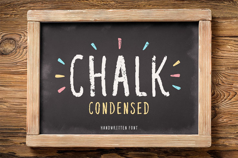 chalk condensed chalkboard font