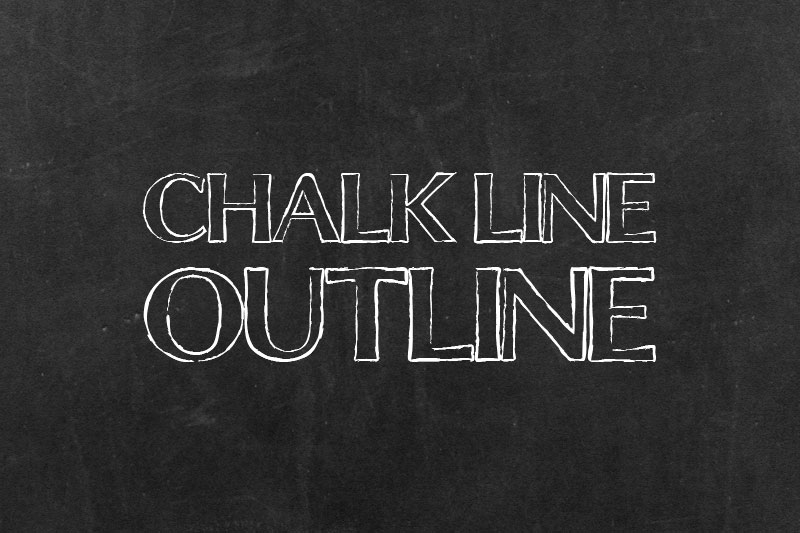 chalk line outline chalkboard font