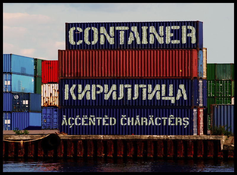 container military font