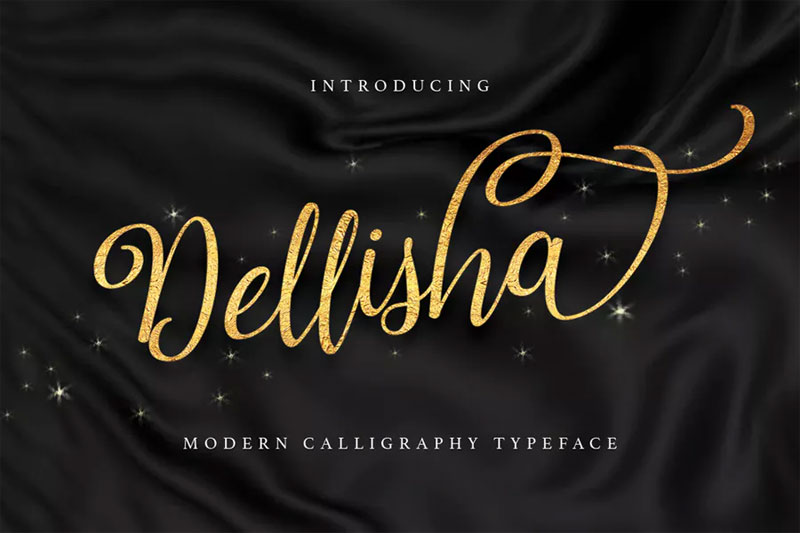 dellisha script embroidery font