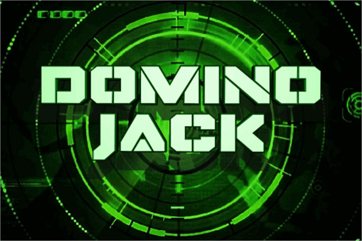 domino jack military font
