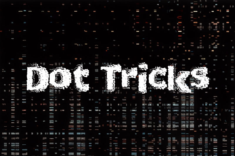 dot tricks glitch font