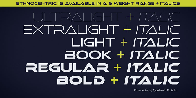 ethnocentric space font
