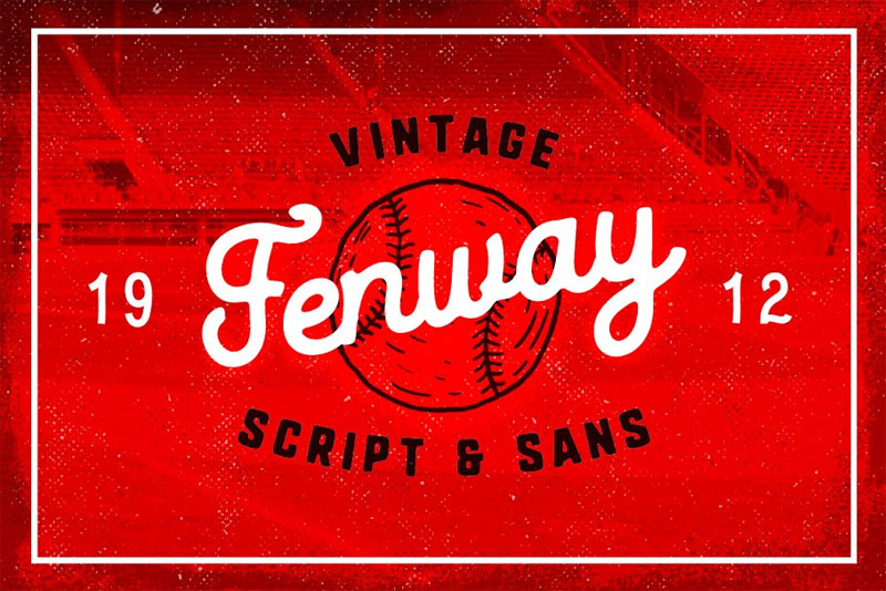 fenway • script & sans + bonus sports font
