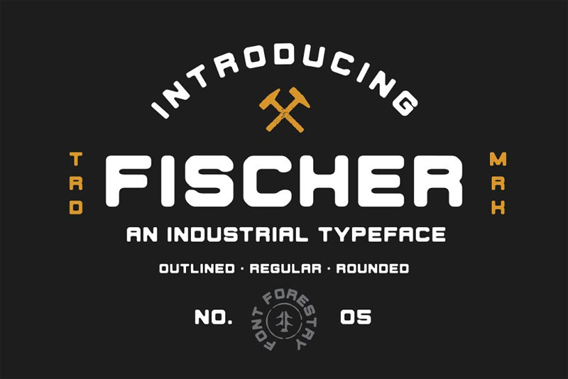 fischer industrial font