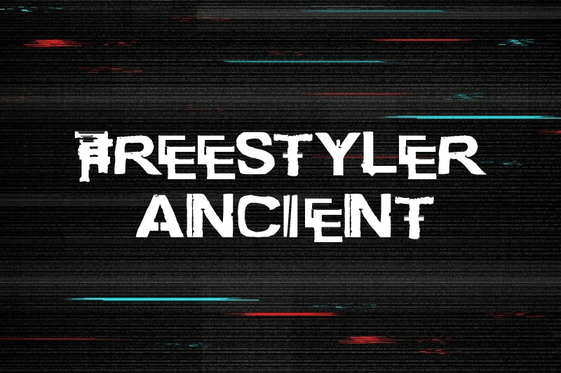 freestyler ancient f6 glitch font