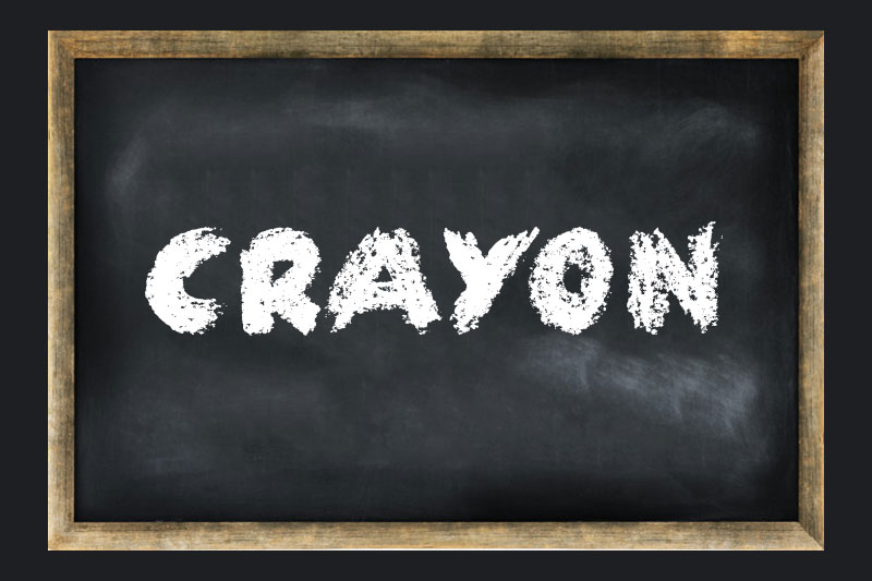 fun crayon chalkboard font