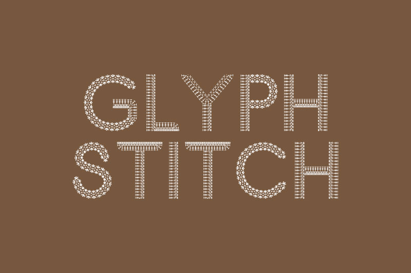 glyph stitch embroidery font